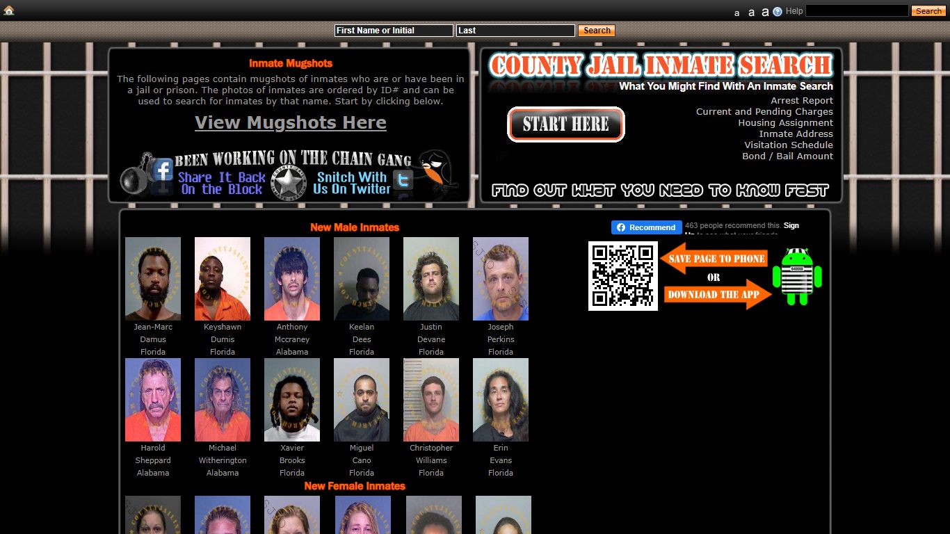 Recent Arrest Mugshots And Inmate Search